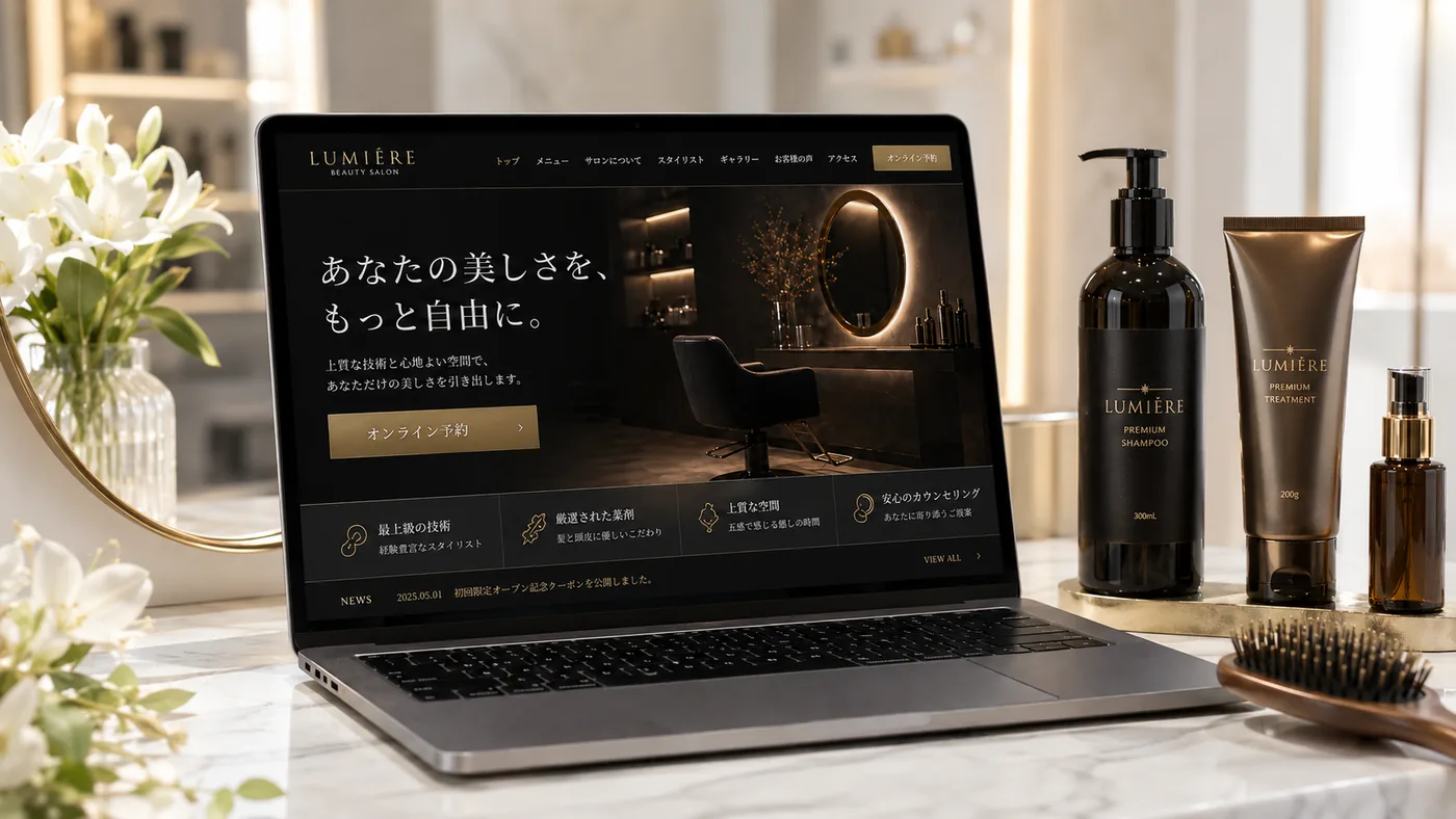 美容サロン向けホームページの制作実績